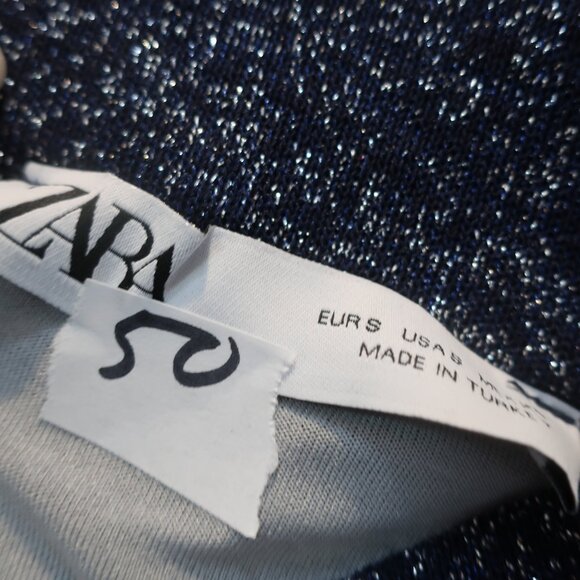 Womens Zara Limited Edition Multicolor Striped Metallic Midi Skirt XS - Picture 12 of 12